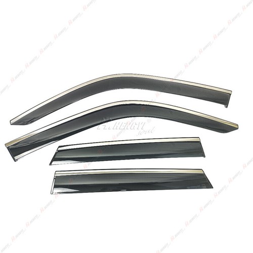 For 21-24 Ford Bronco Sport Chrome Style Window Visor Rain Sun Guard Deflector - Picture 5 of 13