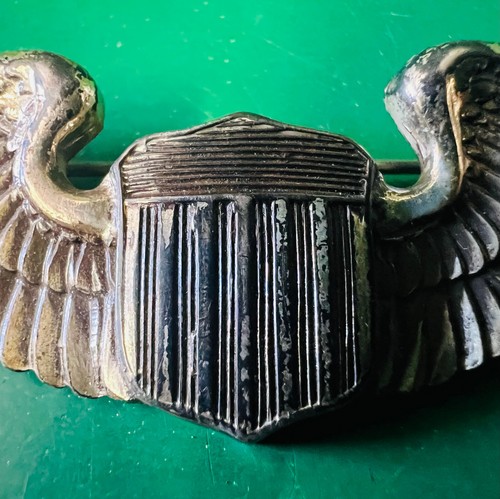 ARMY AIR FORCES STERLING PIN BACK 3 INCH PILOT WINGS-AMCRAFT HM - Picture 4 of 9