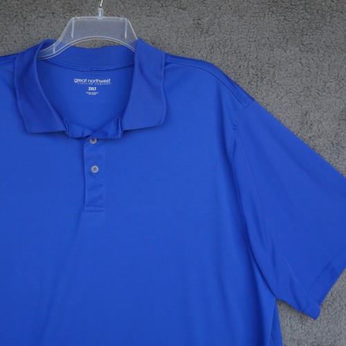 Great Northwest Men's Polo Shirt Size 2XLT Blue Golf Casual Big & Tall - Picture 2 of 10