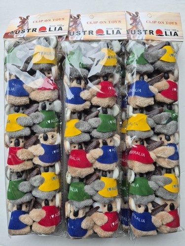 12-48pc Australian Souvenir mini Koala wt Boomerang Clip On Koalas Toy Australia - Picture 5 of 8