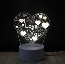 I love you heart Acrylic 3d lamp