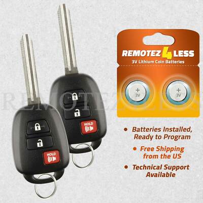 2 Replacement For 2014 2015 2016 2017 2018 2019 Toyota Highlander Key Remote Fob