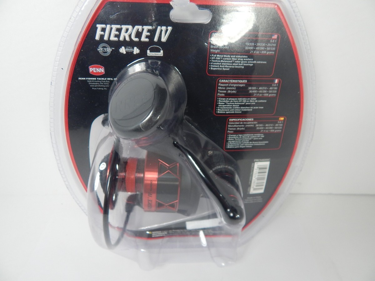 PENN FIERCE lV 6000, HS, SPINNING REEL, Gear5.6:1, Drag 25lb, 41" per turn | eBay PENN FIERCE lV 6000, HS, SPINNING REEL, Gear5.6:1, Drag 25lb, 41" per turn | eBay