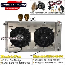 #161 Radiator+Shroud Fan For 1973-1986 1974 1975 Chevy/GMC C/K C10 C20 C30 K30
