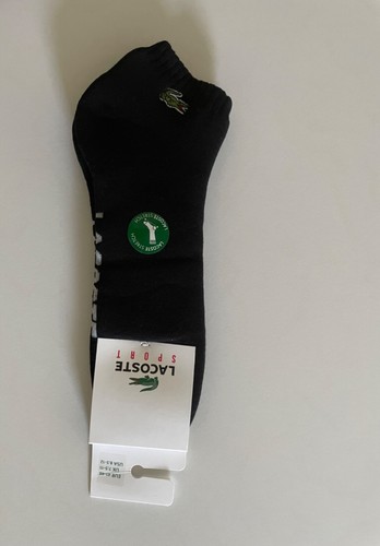 3 Pair Lacoste Unisex Cotton Socks- White- US 9-12 - Picture 4 of 8