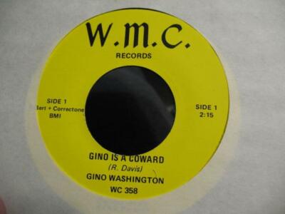 GINO WASHINGTON ON W.M.C. STONE MINT UNPLAYED!!