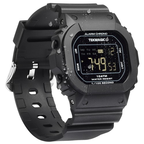 10 ATM Water Resistant Sports Wristwatch for Swimming and Diving with Stopwatch - Picture 10 of 11