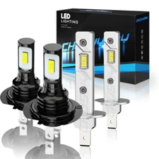 4x H1+H7 6000K Combo LED Headlight High Low Beam Bulbs Conversion Kit White IP68