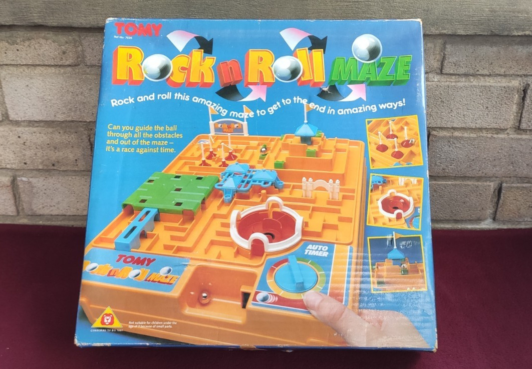 Tomy Vintage Rock n Roll Maze Boxed - Good Condition Incomplete