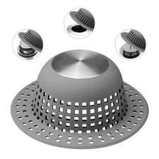 Drain Hair Catcher Shower Bathtub Silicone Cover Stopper for Tub Pop-Up Drains