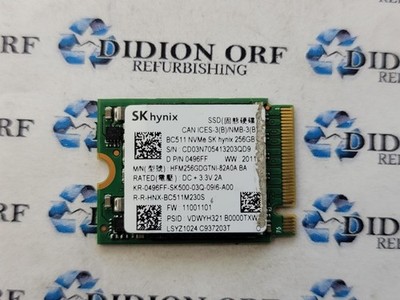 SK HYNIX BC511 256GB M.2 NVMe 2230 SSD HFM256GDGTNI-82A0A, Grade A, SKU 10656