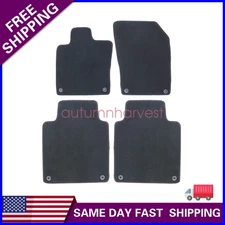 New For 2017-2023 Volvo S90 Front & Rear Velour Floor Mats Carpet Black 4PCS