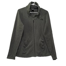 The North Face Jacket Womens L Gray Fleece Full Zip Outdoor Activewear Euc E300