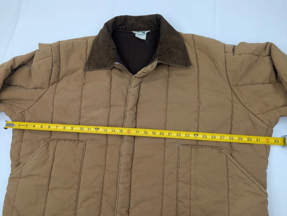 Abrigo de Colección KEY Chaqueta de Lona Forrada de Vellón para Tareas de Granero, Hombres 3XL (64 Pecho), Pana Foto 4 de 4