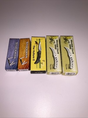 Lot Of 5 New Classic Pocket Knife Sim Nice!