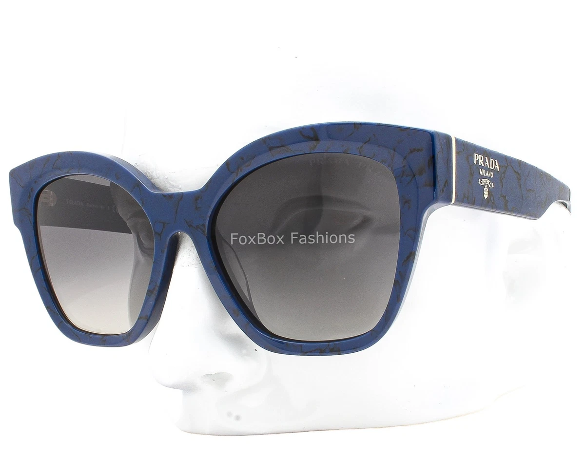 NWOT Prada Spotted Havana Tortoise Butterfly Blue Gradient Sunglasses Aviator tortoise sunglasses with blue lenses: Panama | TBD  main image 4