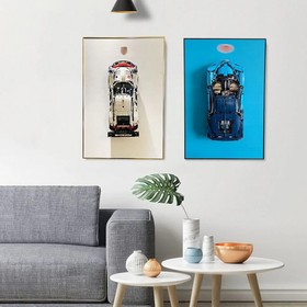 Classic Leather Wall Mount Display for LEGO&reg; Technic&trade; Porsche White