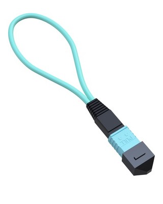 VANDESAIL OM3 Multimode MPO to MPO Fiber Optic Loopback Test Cable, MTP 12-Fi...