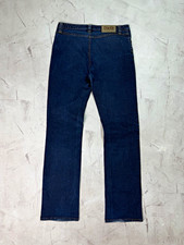 D G Men Blue Dark Wash Denim bootcut Jeans Cotton Logo Button Fly 5-Pocket