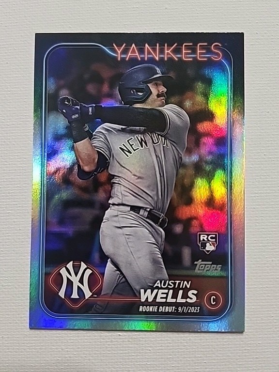 2024 Topps Update Series - Rookie Debut Austin Wells #US325 Rainbow Foil (RC)