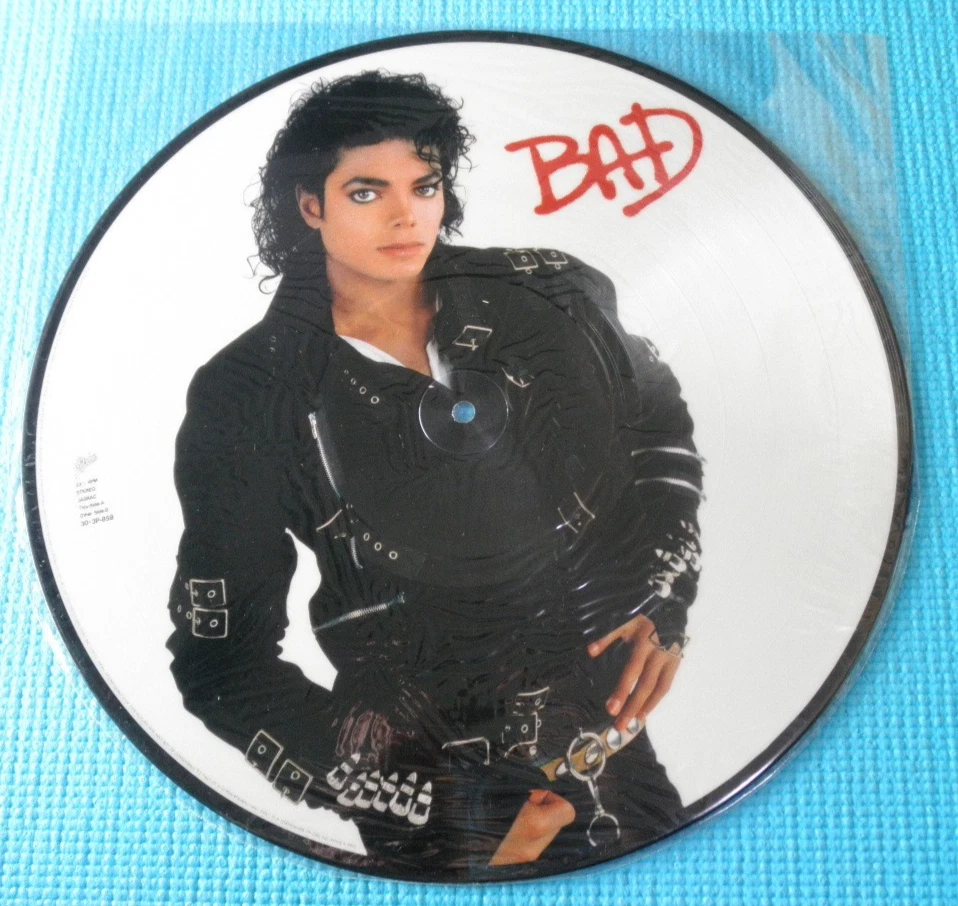 MICHAEL JACKSON Picture Disc Vinyl LP Record Bad 1987 Japan OBI 30.3P-858 - Image 3 of 4