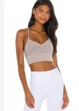 Alo Yoga Alosoft Lavish Sports Bra in Athletic Heather Size S