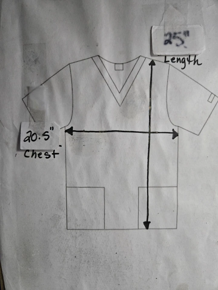 Blusa Médica Scrubstar Talla S-Negro/Gris/Rojo Pata de Gallo Simulada Envoltura-Pecho 20.5"/L25" Foto 4 de 4