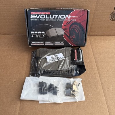PowerStop Z23-2087 Front Carbon Fiber Ceramic Brake Pads Evolution Sport