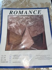 NEW Romance Damask Floral Tablecloth 60" x 90" Gold Cotton/Polyester SPAIN
