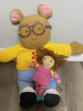 Vintage Hasbro Playskool Talking Arthur Doll PBS Toy Plush 1996 18  Hasbro WORKS