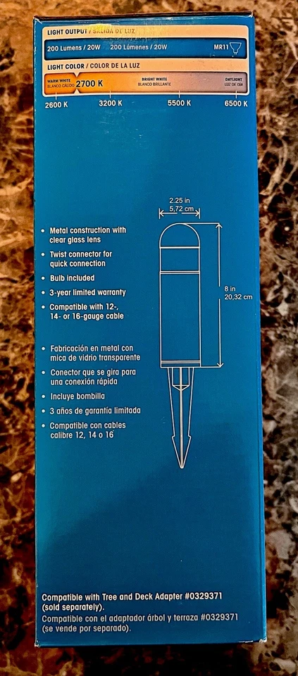 Nuevo 20W Bajo Voltaje 12V Jardín Paisaje Bolardo Camino Luz - Metal Foto 4 de 4