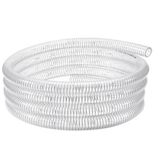 Wire Reinforced Hose 1" ID 10FT Clear High Pressure Vinyl Suction Drain Tubing