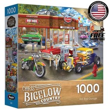 Chris Bigelow Adult Puzzle 1000 Pc Hot Rod Garage - Portable Quality
