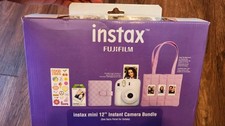 Fujifilm Instax mini 12 Instant Film Camera Bundle in Pastel Blue