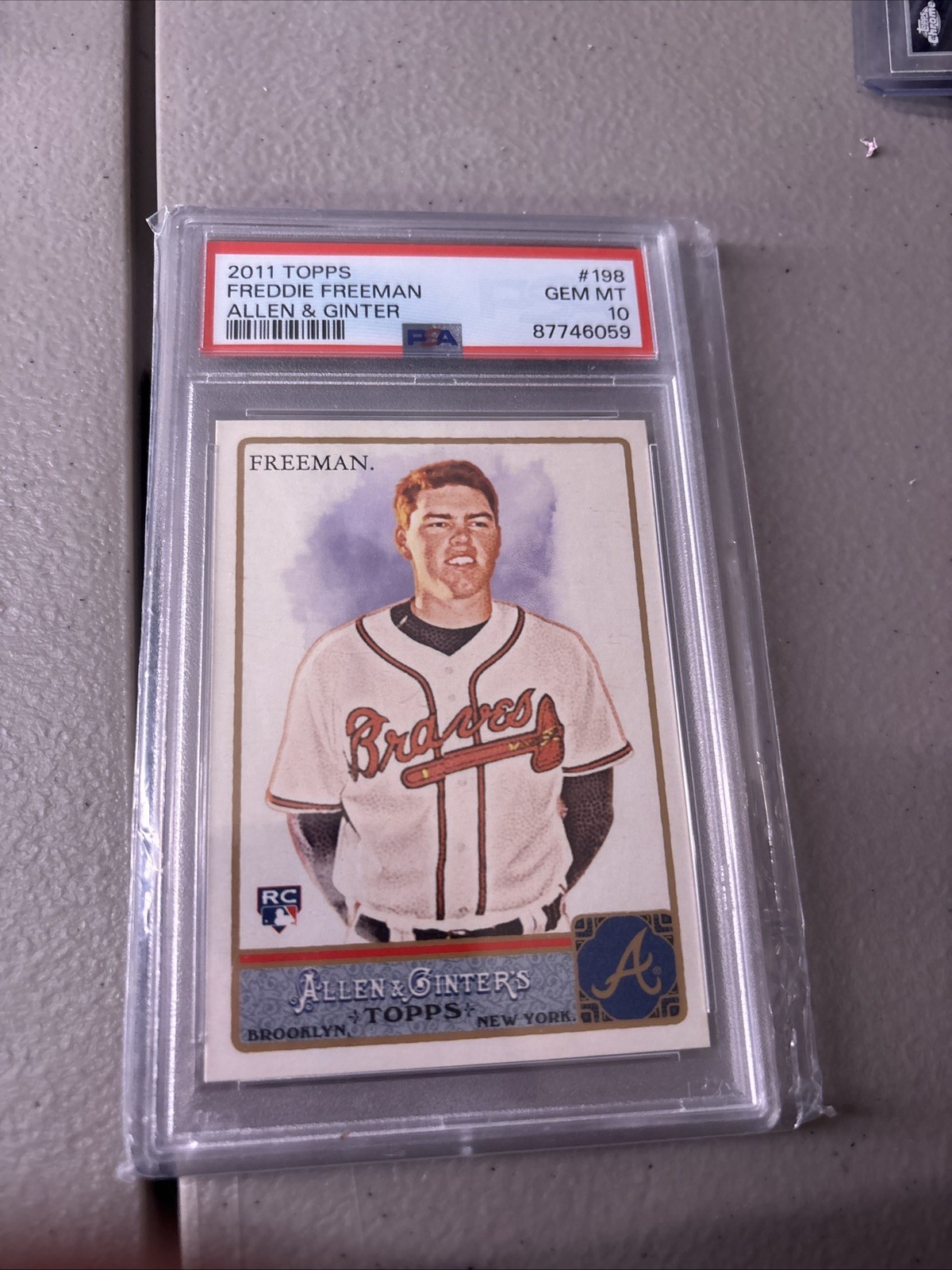 2011 Topps Allen & Ginter's Freddie Freeman #198 PSA 10 MINT Rookie RC