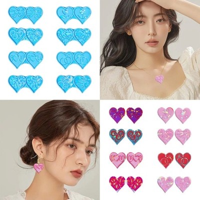 Pendant Mold Casting Moulds Earrings Molds Heart Shaped Silicone Material