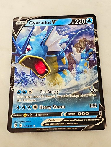 Pokemon TCG Gyarados V 028/203 Evolving Skies Ultra Rare Holo 220 HP EN