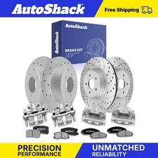 Front Rear Drilled Slotted Brake Rotors Pads Calipers for Chrysler 200 V6