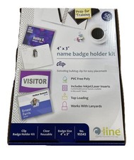 C-Line Name Badge Holder Kit 4 x 3 Clear 50 Per Box
