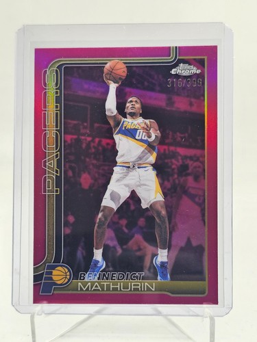 BENNEDICT MATHURIN 2025-26 TOPPS CHROME UPDATE MAGENTA REFRACTOR /399 #133 Q7656