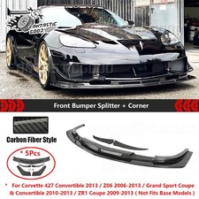 For Corvette C6 Z06 06-2013 Carbon Fiber Tk Style Front Bumper Splitter Corner For Corvette C6 Z06 06-2013 Carbon Fiber Tk Style Front Bumper Splitter Corner