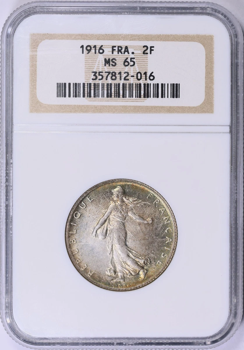 そ*ン様 ✨ 1916年/NGC MS63/1フラン銀貨✨ 177643782872016623271288180904