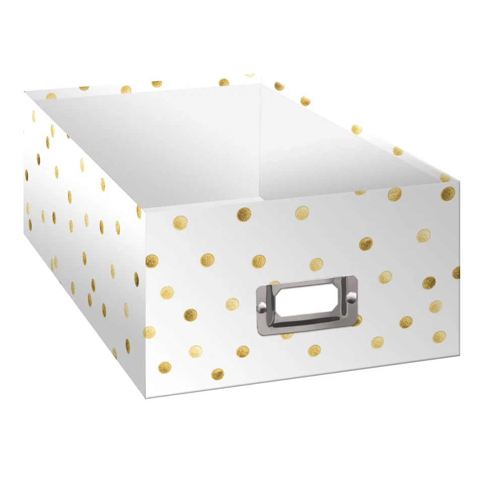 Caja de fotos B-1G puntos dorados, dorada Foto 3 de 3