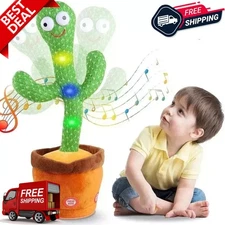 Danćing Cactus Repeat Talk Sing Glow Interactive Plush Toy for Kids