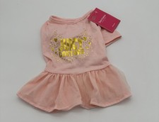 Juicy Couture Medium Pink  Gold Dog Dress New with Tags Free Shipping