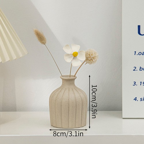 White Nordic Flower Vase Ceramic Vases Room Decor Modern Ceramic Flowers Bottle - Picture 37 of 39