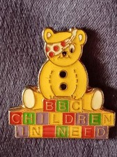 BBC Children In Need 1986 Vintage Charity Pudsey the Bear Pin Badge Brooch  VGC