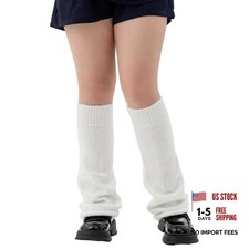Leg Warmers for Women, Cute Long Chunky Knit Leg Warmer One Size 1 Pairs-white