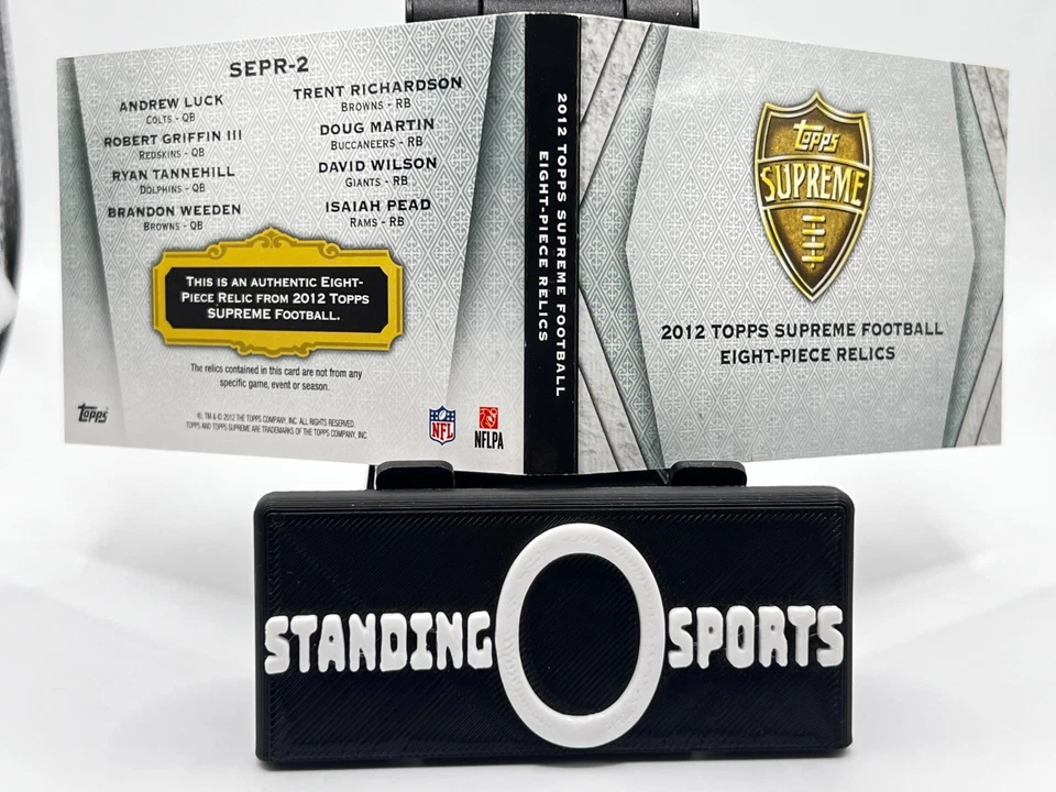 Folleto Topps Supreme 8 Reliquias Andrew Luck 2012, RGIII Tannehill Richardson/20 Foto 4 de 4