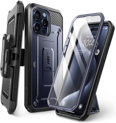 SUPCASE für iPhone 15 Pro Hülle 6.1 Displayschutz und Gürtelclip Berg